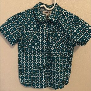 RANK-45 Kids Teal Button Down Shirt